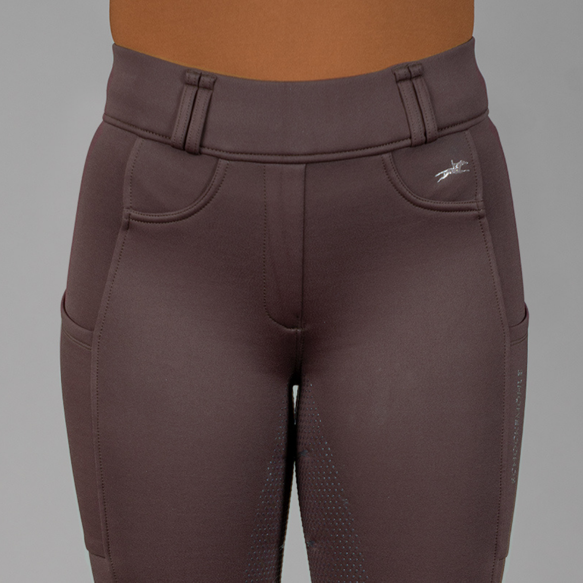 Schockemohle Dorina Ladies Full Grip Riding Tights, Mocca