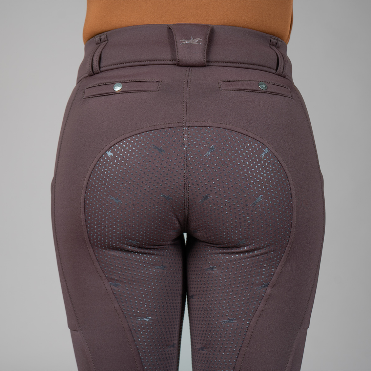 Schockemohle Dorina Ladies Full Grip Riding Tights, Mocca