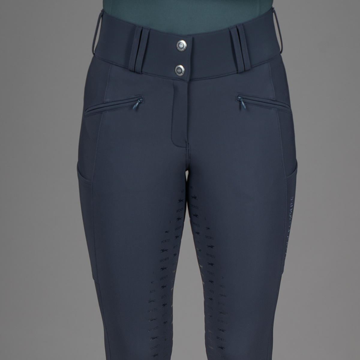Schockemohle SpGrace Ladies Full Grip Winter Breeches, Dark Navy