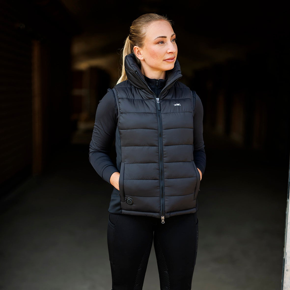 Schockemohle SpMona Ladies Heated Vest, Black