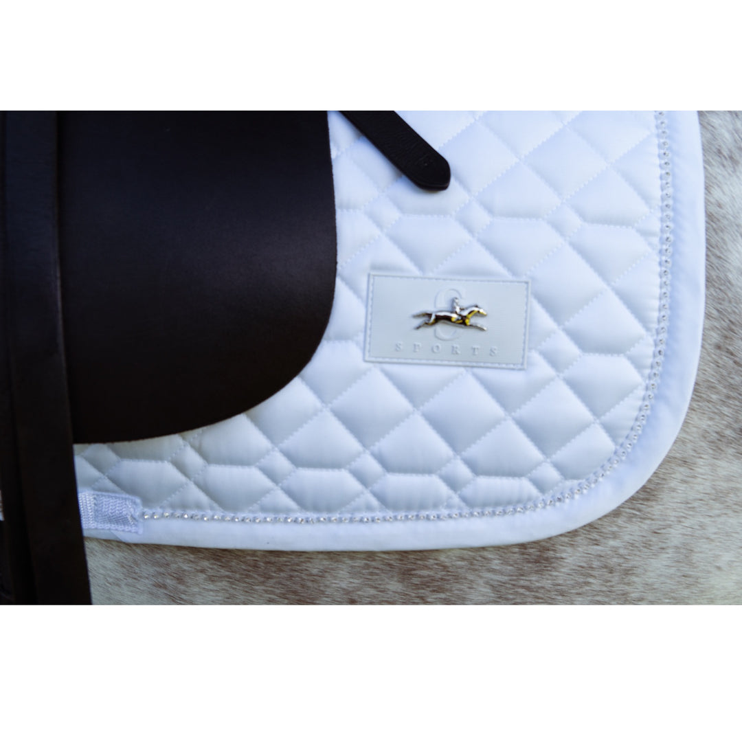 Schockemohle Crystal Brilliance Dressage Saddle Pad, White