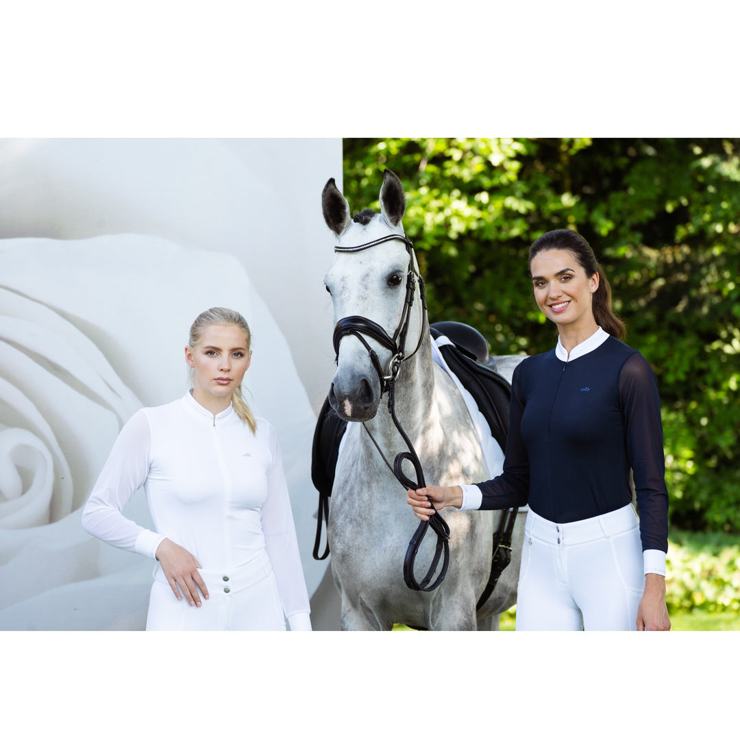 Schockemohle SPAnouk Style Ladies Long Sleeve Competition Shirt, White