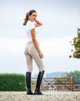 Schockemohle Air Sporty 26 Style Ladies Full Grip Riding Tights, Stone