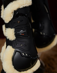 Schockemohle Air Flow Tendon Boots with Fur, Black