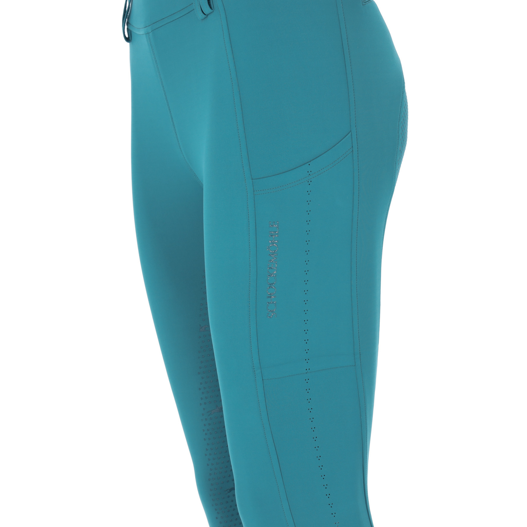 Schockemohle Air Sporty 26 Style Ladies Full Grip Riding Tights, Colonial Blue