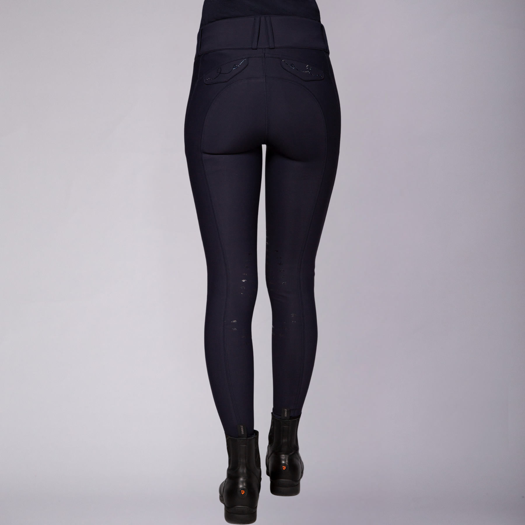 Schockemohle Darleen Ladies Knee Grip Breeches, Dark Blue