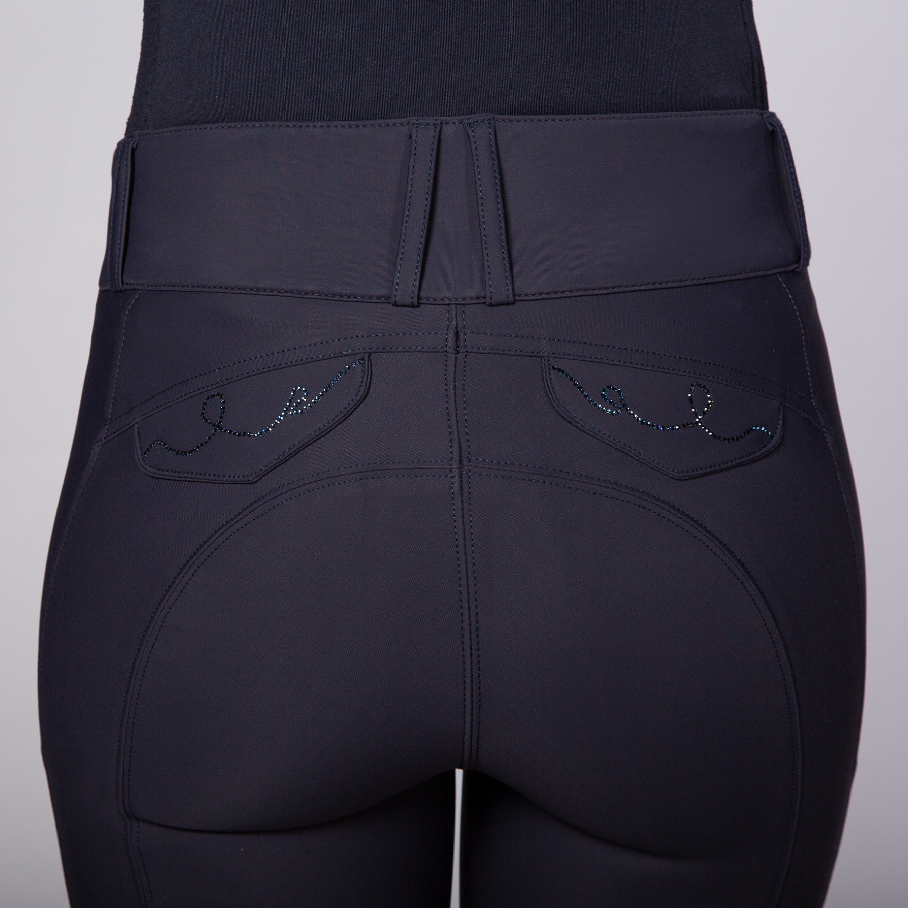 Schockemohle Darleen Ladies Knee Grip Breeches, Dark Blue