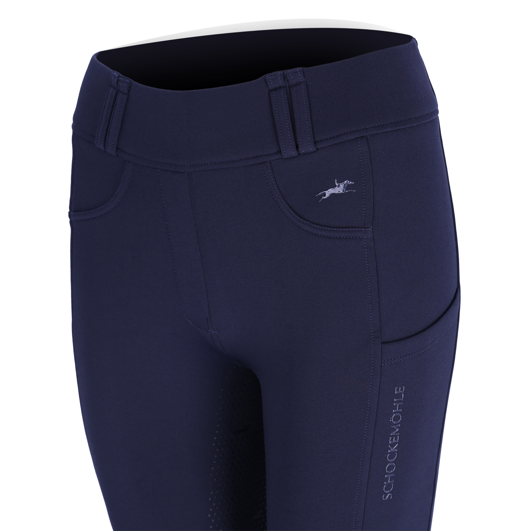 Schockemohle Dorina Ladies Full Grip Riding Tights, Dark Navy