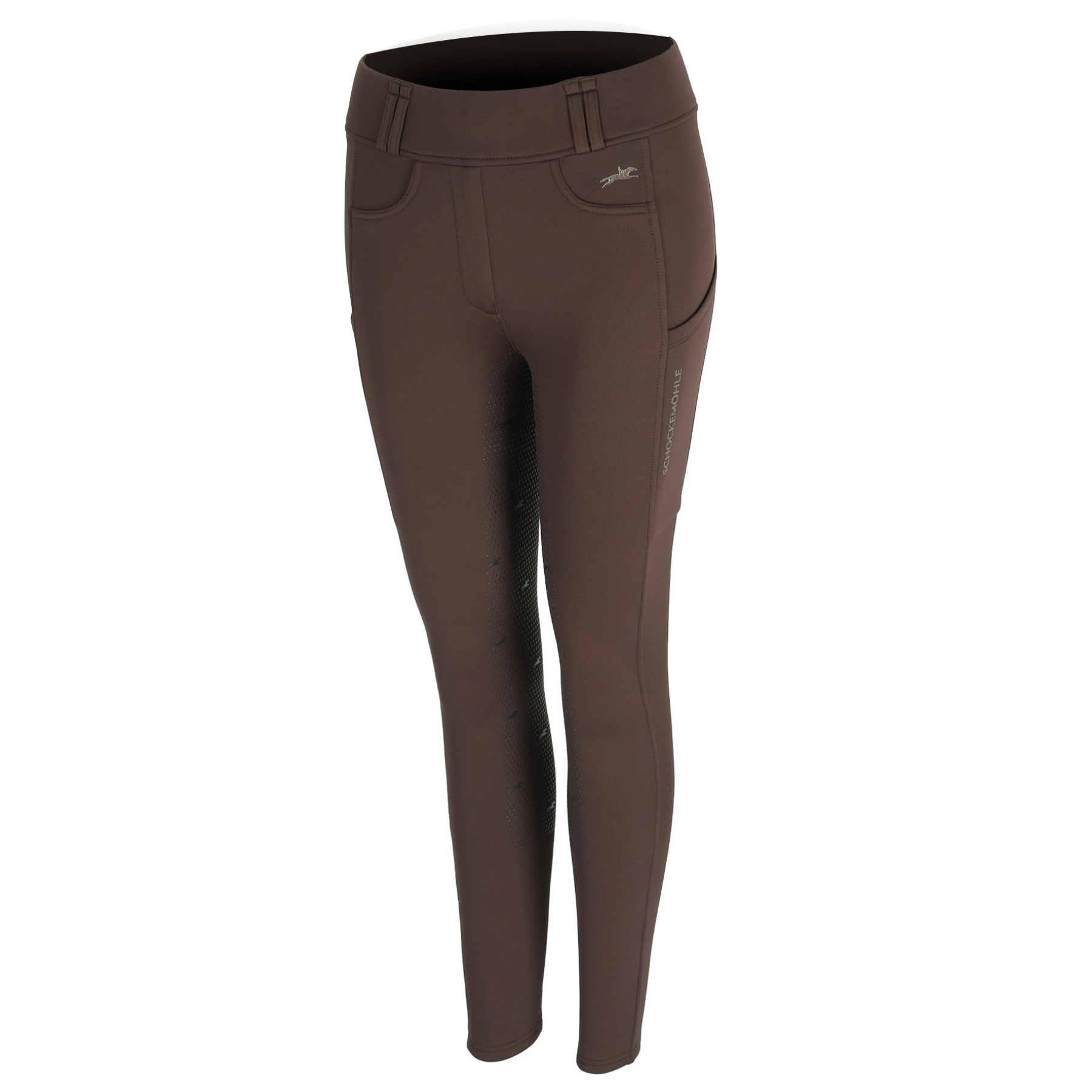 Schockemohle Dorina Ladies Full Grip Riding Tights, Mocca