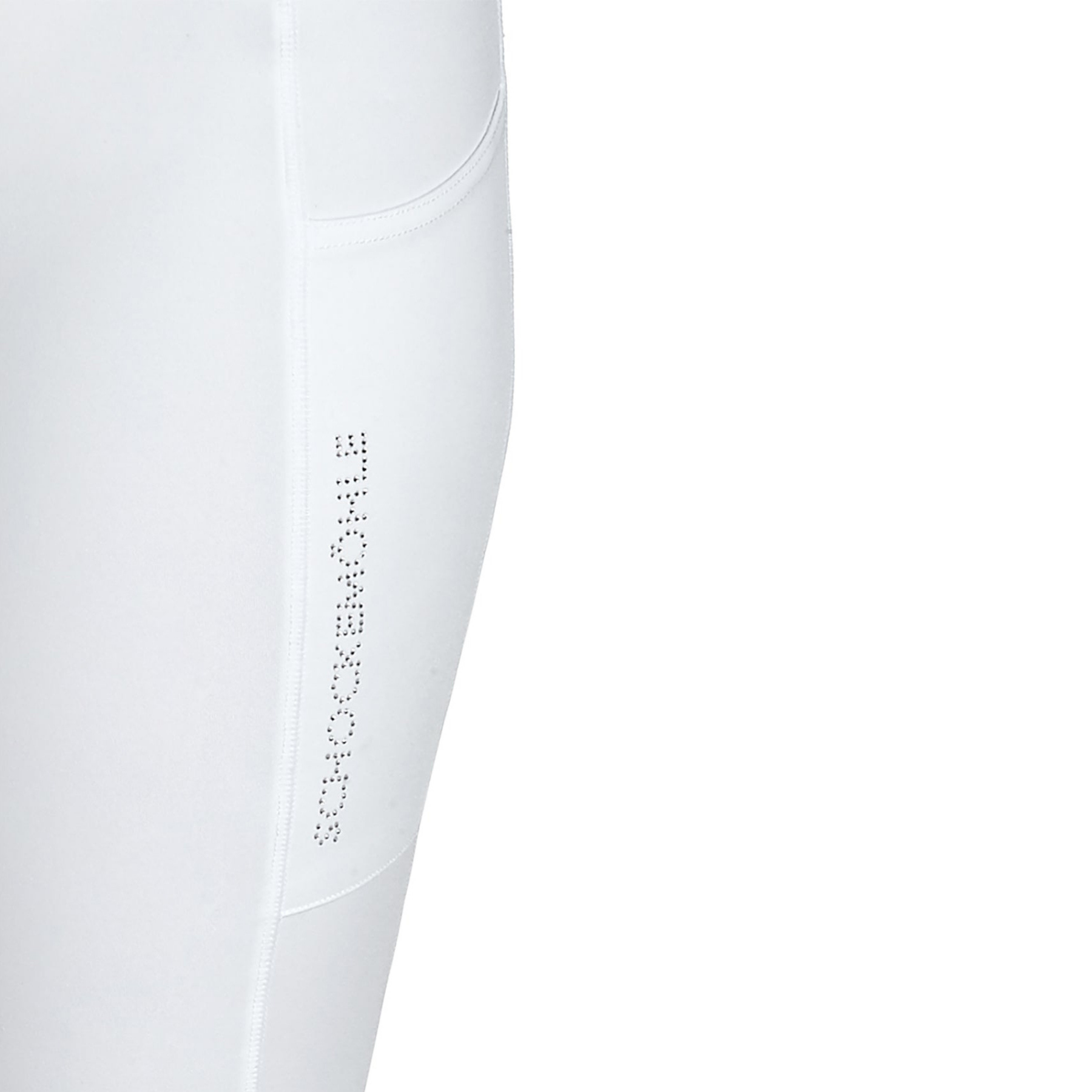 Schockemohle Glossy Style Ladies’ Full Grip Riding Leggings, White