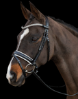 Schockemohle Malaga Bridle, Black/White/Silver