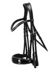 Schockemohle Milan GLAM Anatomical Double Bridle, Black Patent/Silver