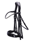 Schockemohle Milazzo Double Bridle, Black Patent/Gray