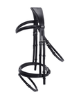 Schockemohle Monza Snaffle Bridle, Black/Silver