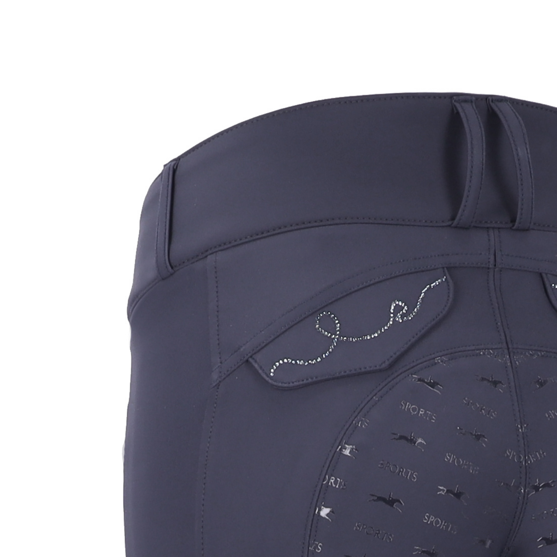 Schockemohle Noelle Ladies Full Grip Breeches, Dark Blue