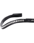 Schockemohle Palermo/Pisa Snap On Browband, Black/Crystal