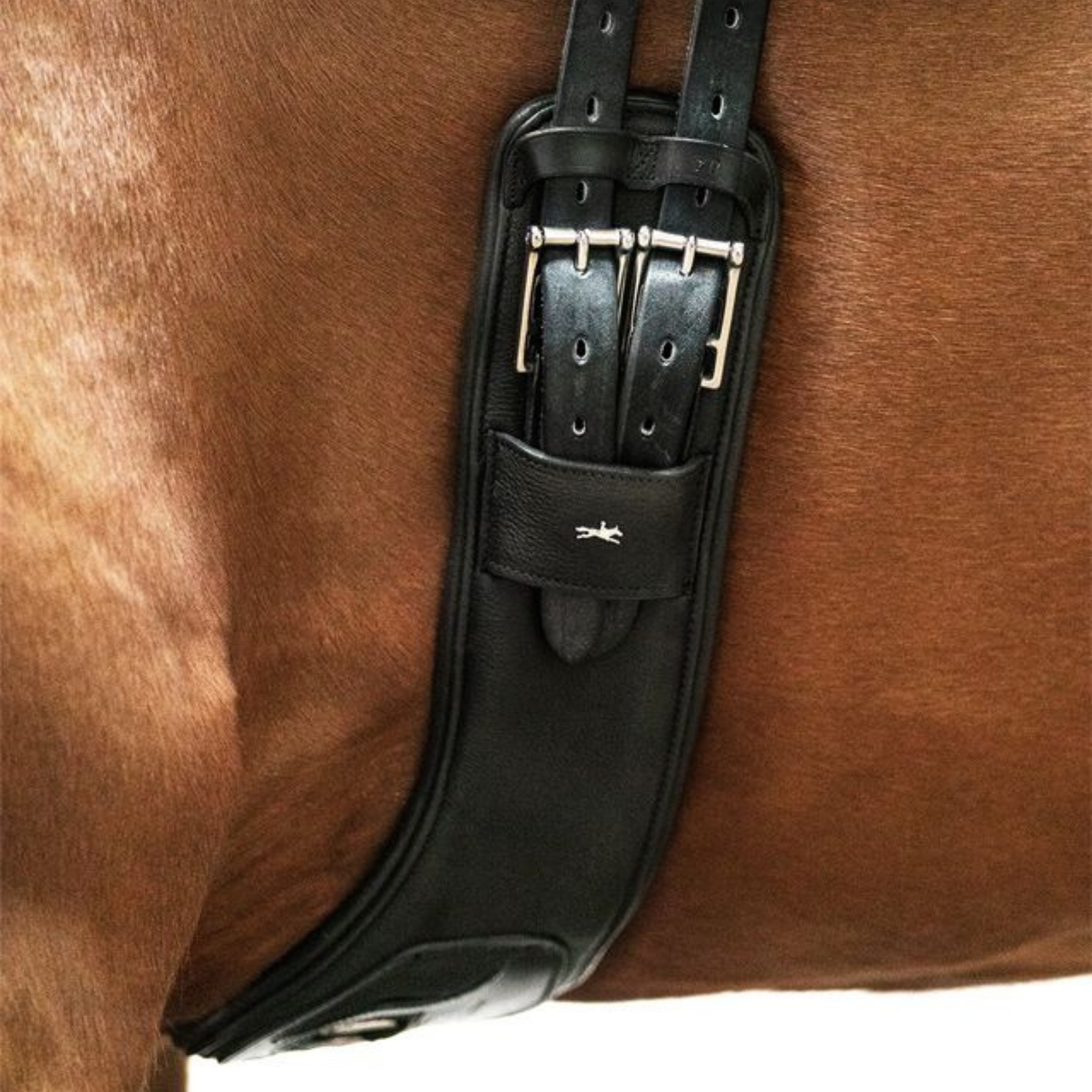 Schockemohle Pittsburgh Stretch Anatomical Girth, Black/Silver