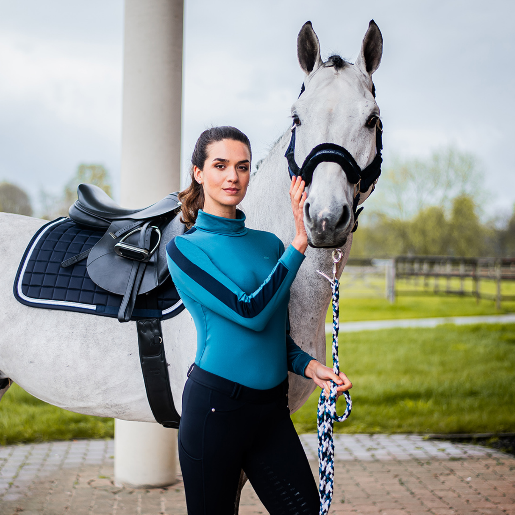 Schockemohle SPAlessia Ladies Long Sleeve Turtleneck, Emerald