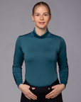 Schockemohle SPAlessia Ladies Long Sleeve Turtleneck, Emerald