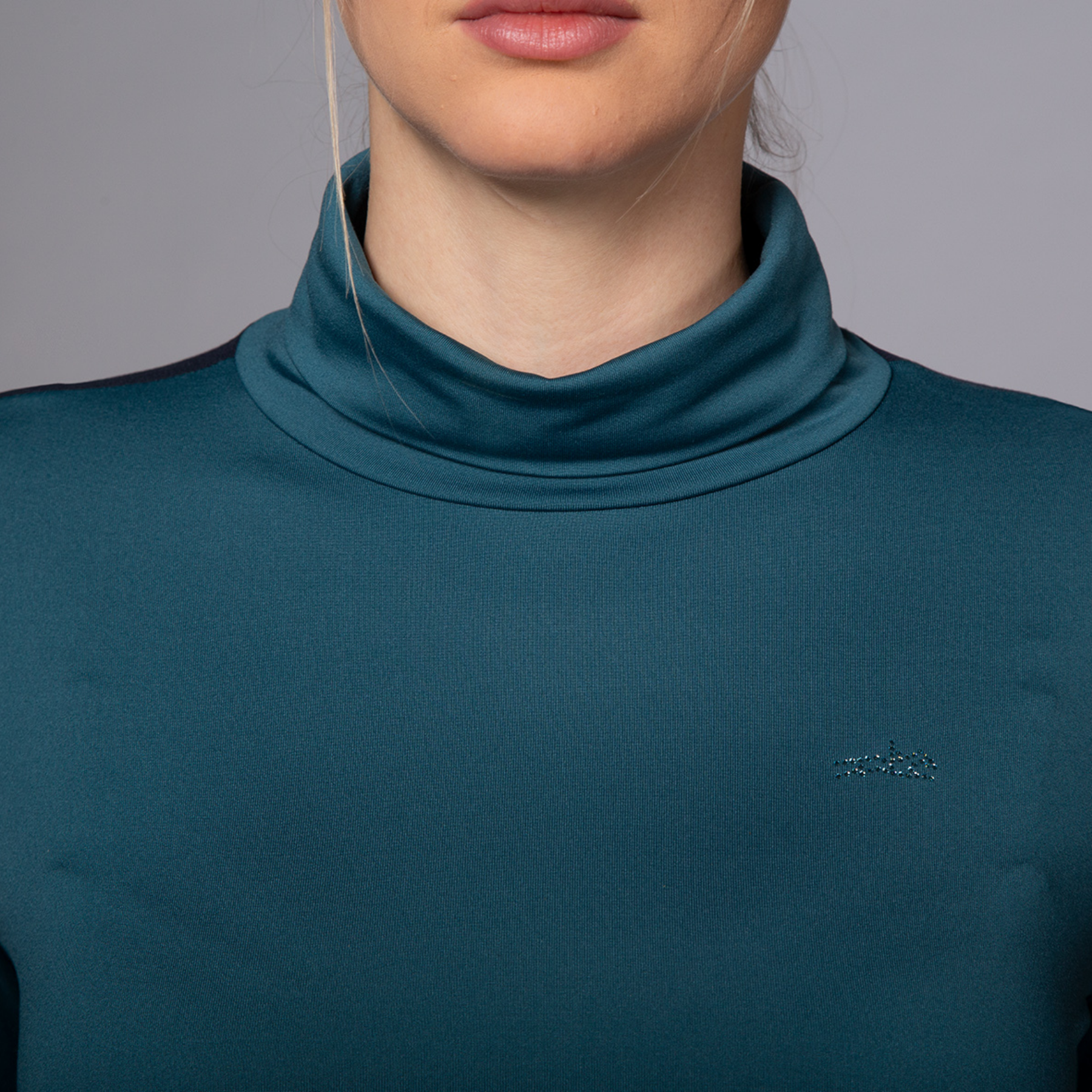Schockemohle SPAlessia Ladies Long Sleeve Turtleneck, Emerald