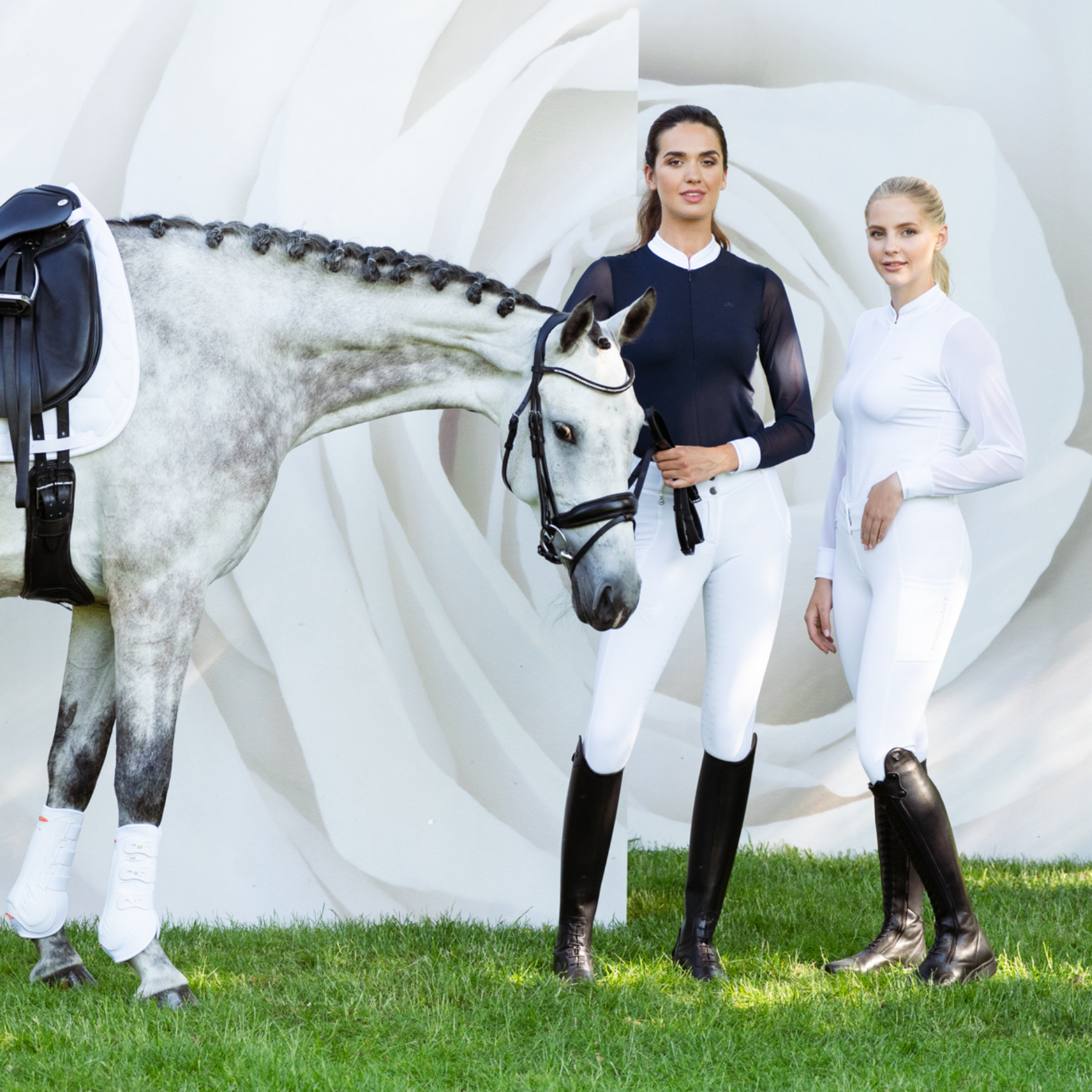 Schockemohle SPAnouk Style Ladies Long Sleeve Competition Shirt, White