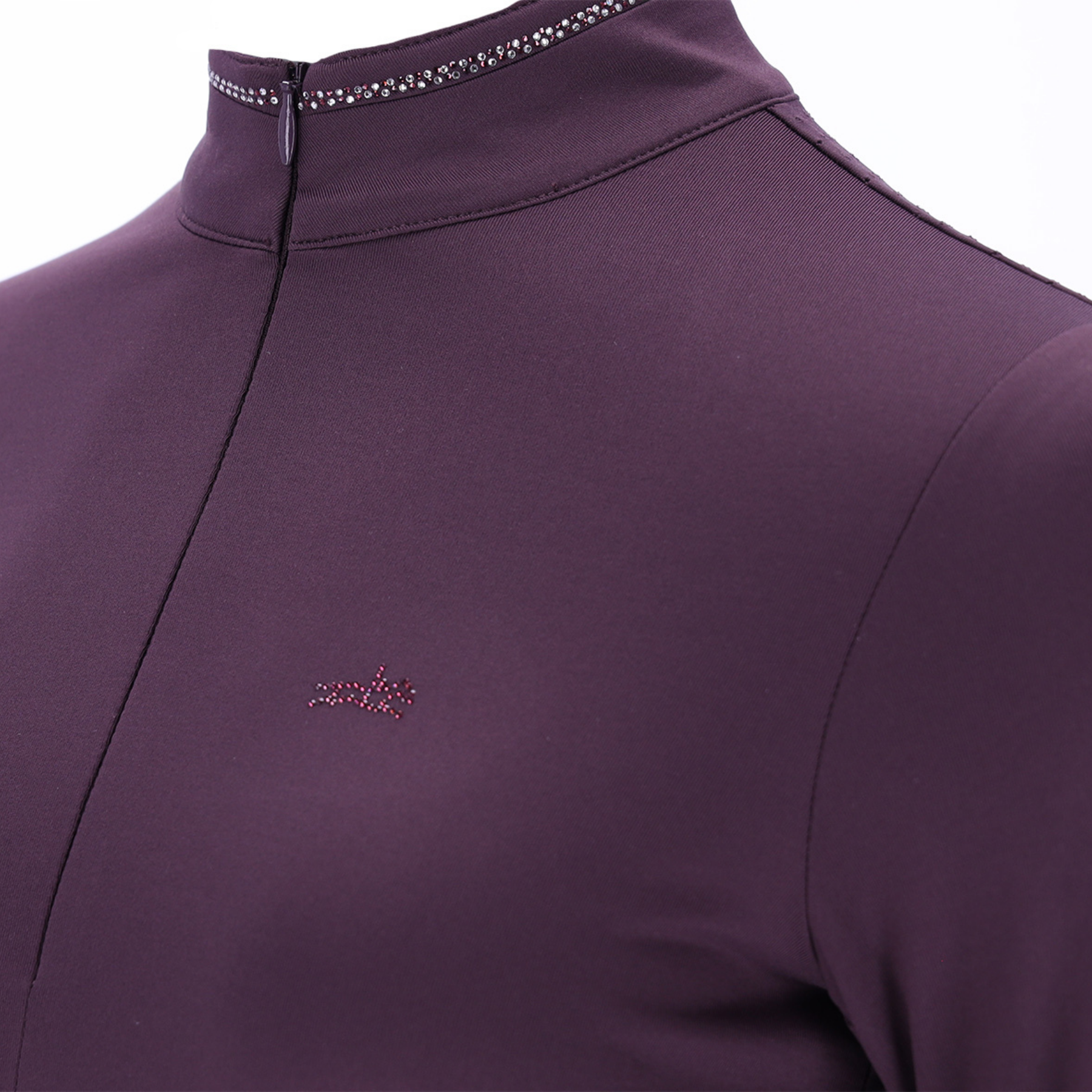 Schockemohle SPPeppa Ladies Long Sleeve 1/2 Zip Training Shirt, Deep Mauve