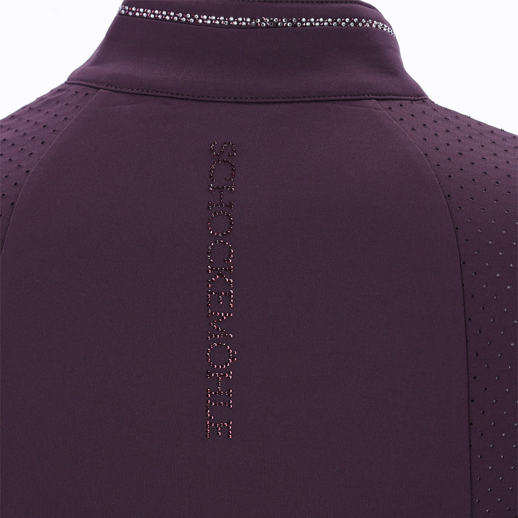 Schockemohle SPPeppa Ladies Long Sleeve 1/2 Zip Training Shirt, Deep Mauve