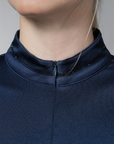 Schockemohle SPPeppa Ladies Long Sleeve 1/2 Zip Training Shirt, Navy