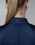 Schockemohle SPPeppa Ladies Long Sleeve 1/2 Zip Training Shirt, Navy