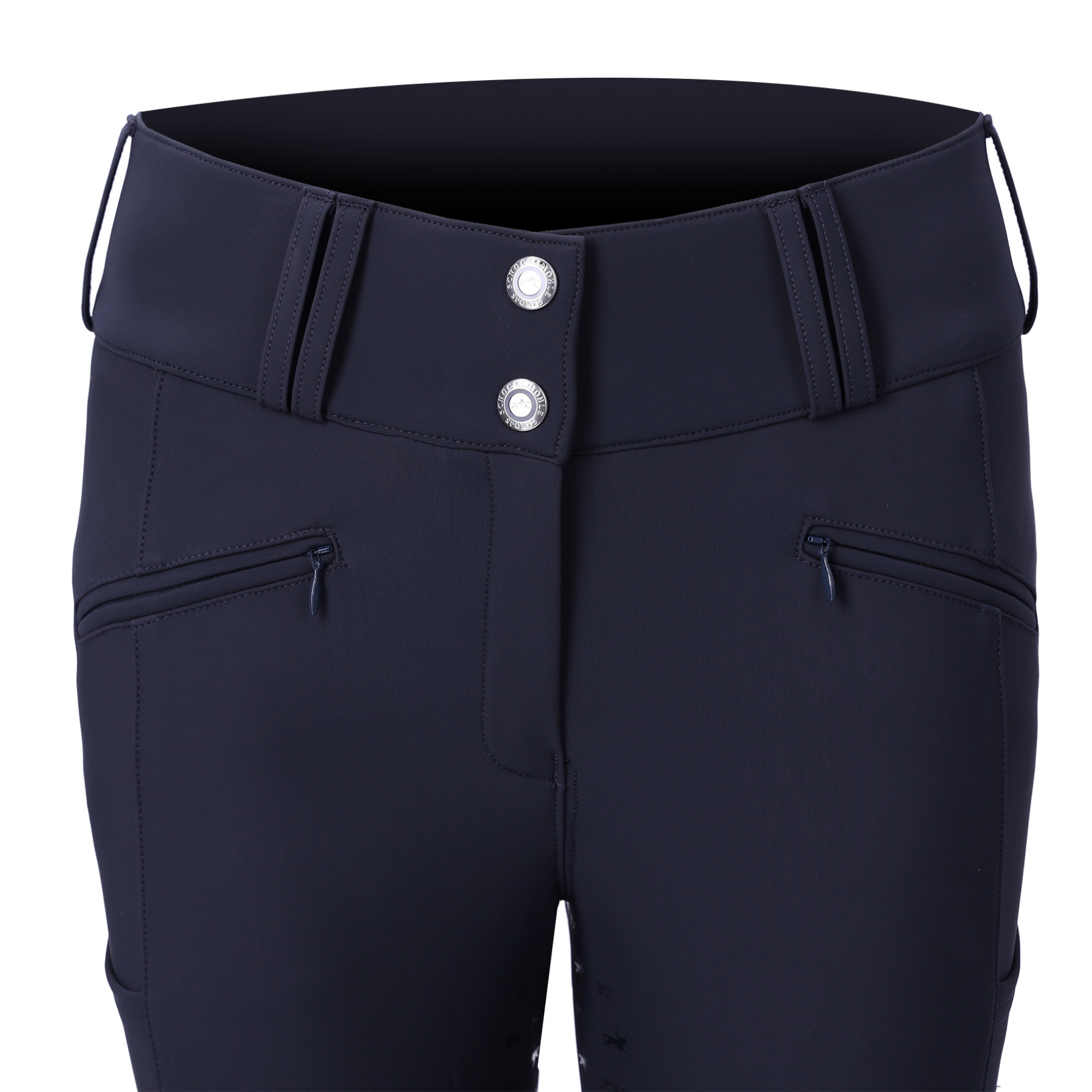 Schockemohle SpGrace Ladies Full Grip Winter Breeches, Dark Navy
