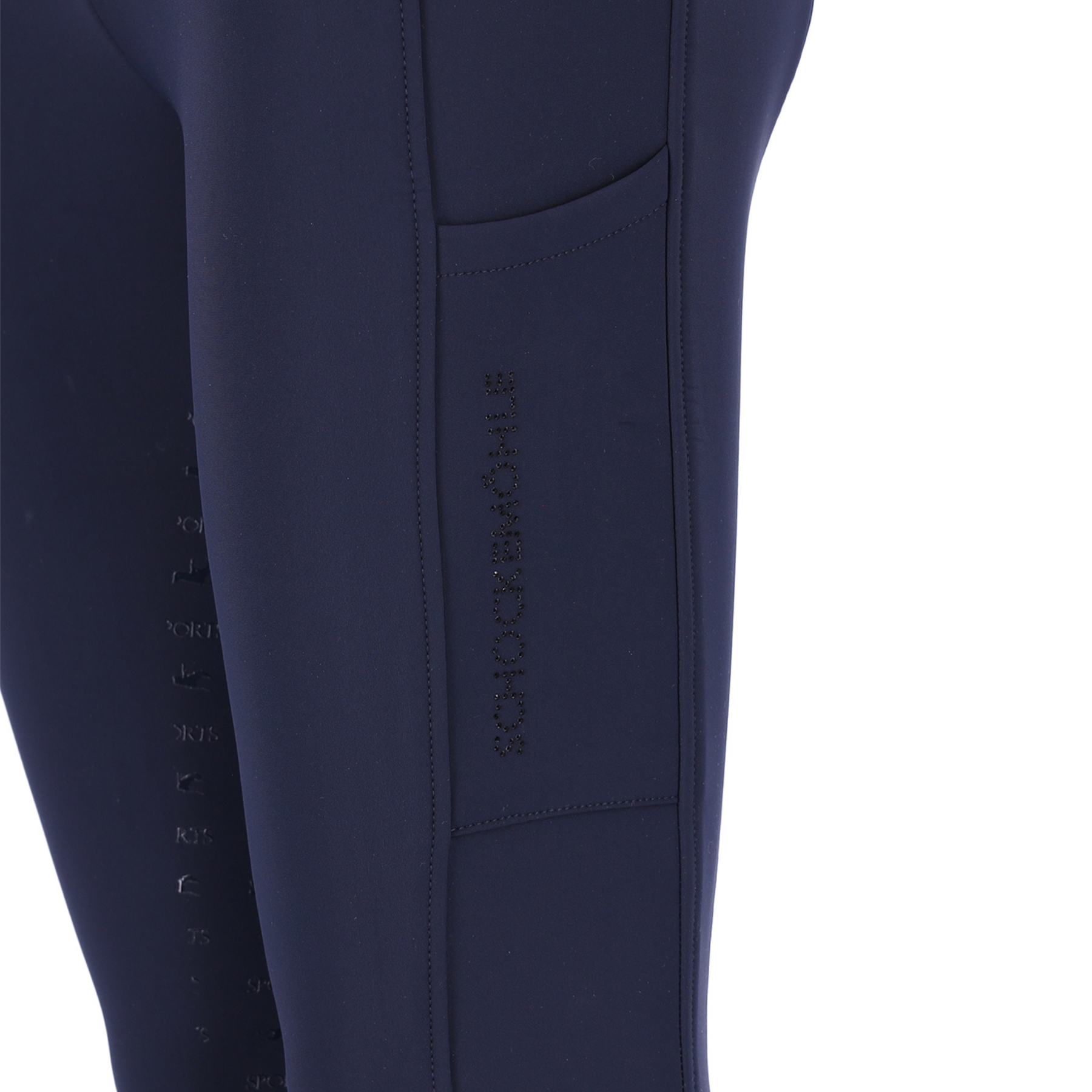 Schockemohle Winter Heather Ladies Full Grip Winter Breeches, True Navy