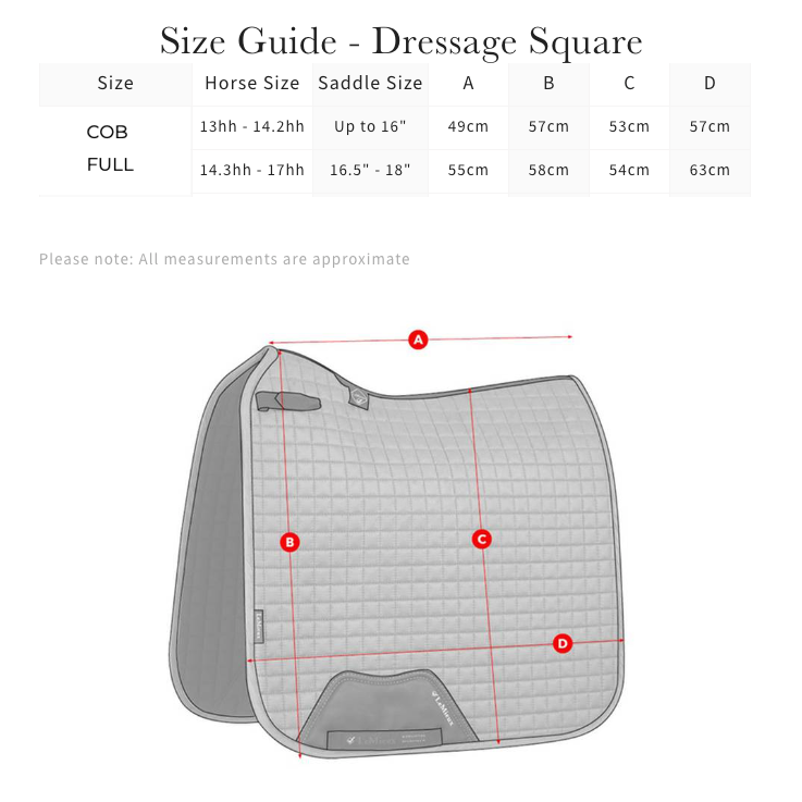 LeMieux Cotton Dressage Saddle Pad, Navy