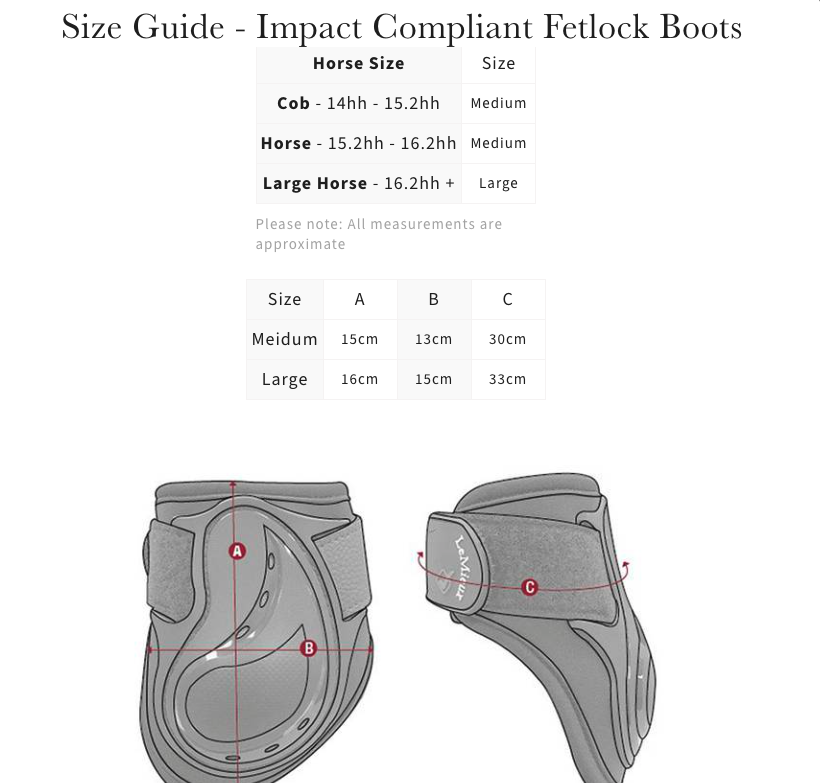 LeMieux Impact Compliant Fetlock Boots, Black