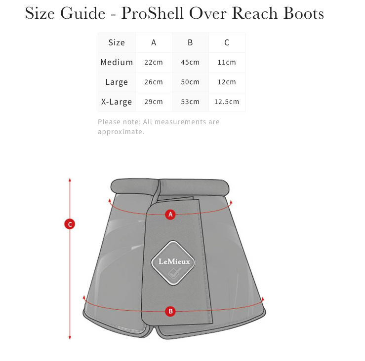 LeMieux ProShell Over Reach Boots, Black