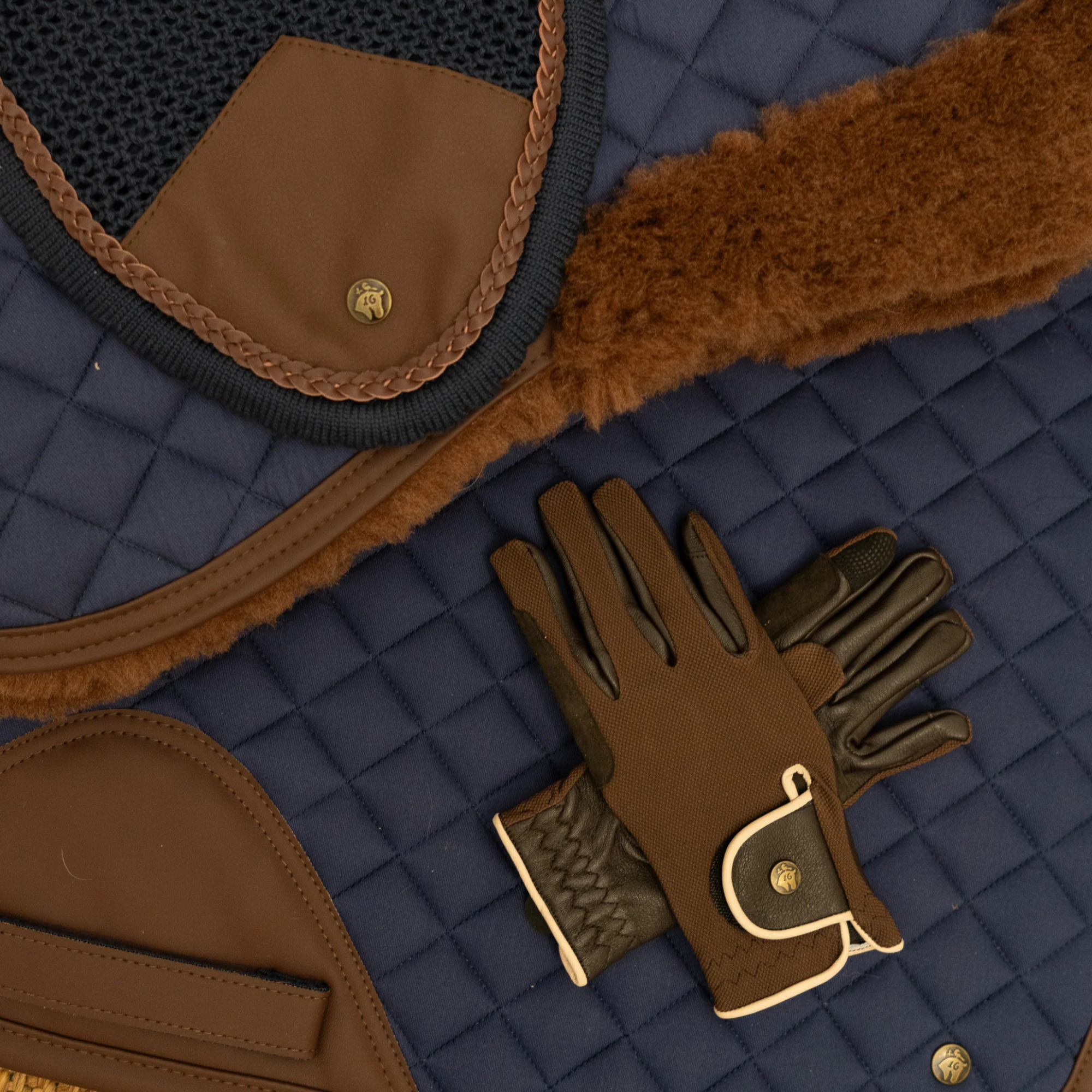 Sixteen Cypress Classic Riding Gloves, Tobacco