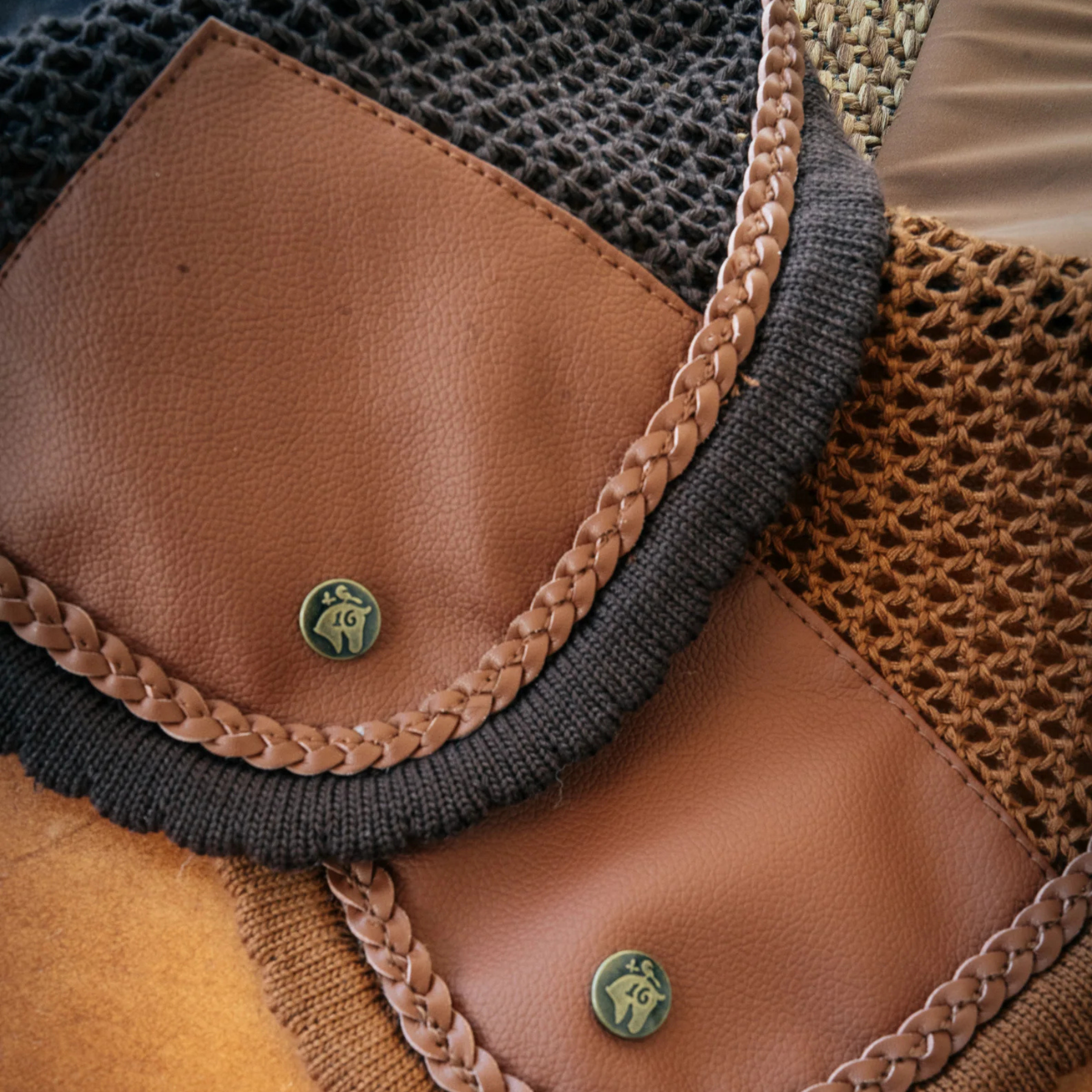 Sixteen Cypress Ear Net, Tobacco &amp; Cognac