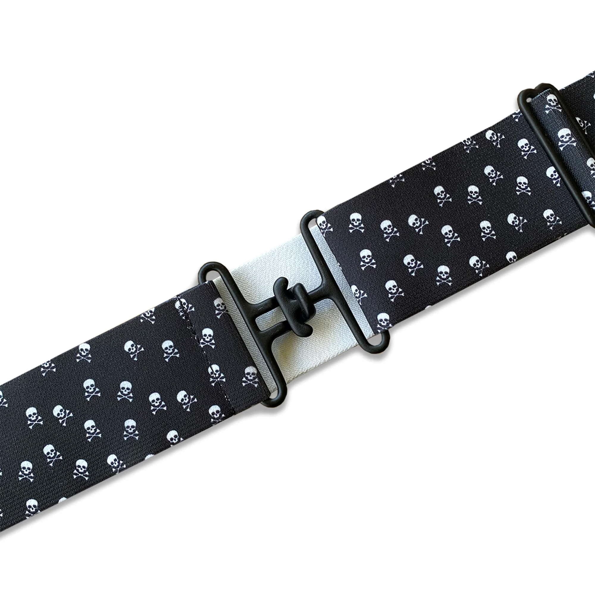 ACE Equestrian Skulls Elastic Belt, Black