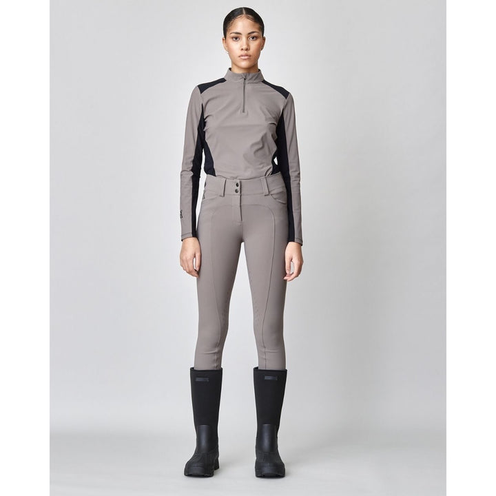 Yagya Ladies Compression Performance Breeches Full Grip, Taupe