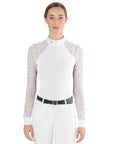 EGO7 Florentine ML Lace Long Sleeve Competition Shirt, White