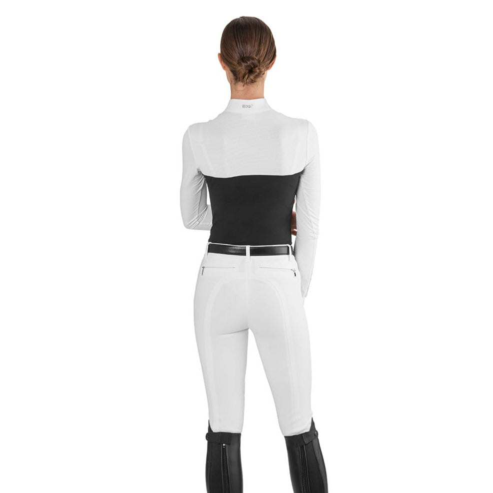 EGO7 Mesh ML Long Sleeve Competition Shirt, Black/White