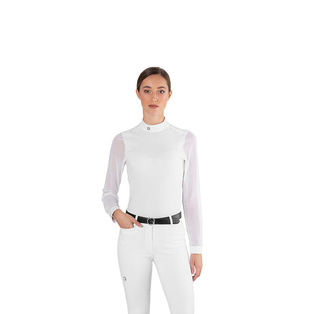 EGO7 Rita Ladies Long Sleeve Competition Shirt, White