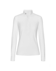 Trolle Ladies Half Placket Long Sleeve Competition Shirt, White