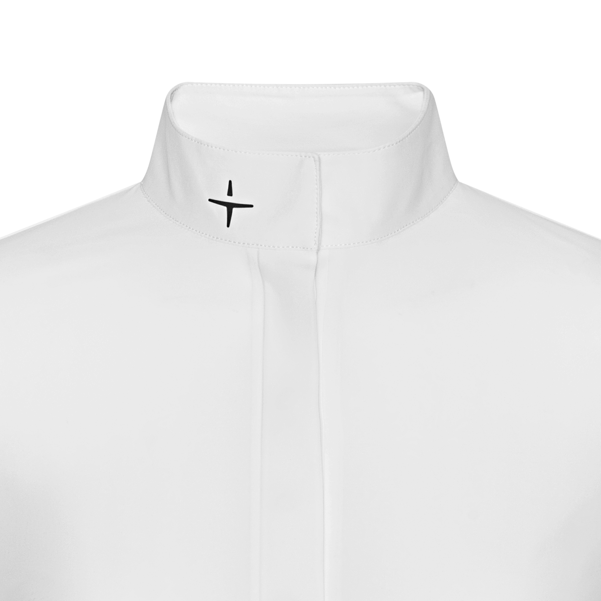 Trolle Ladies Half Placket Long Sleeve Competition Shirt, White