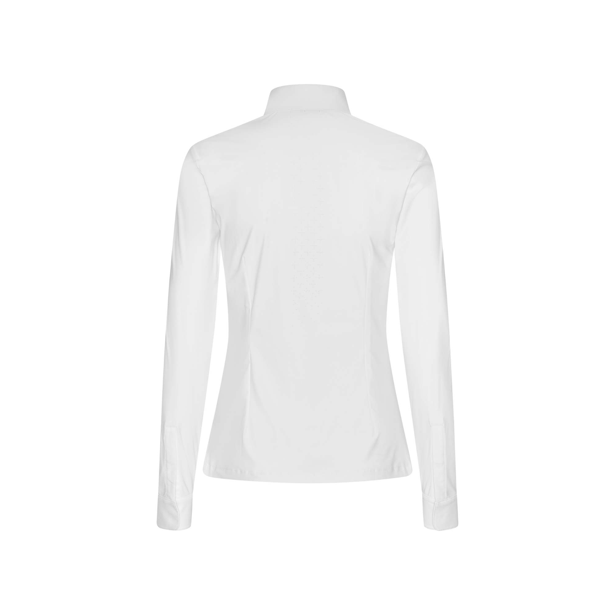 Trolle Ladies Half Placket Long Sleeve Competition Shirt, White