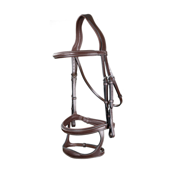 Dy'on Double Noseband Bridle, Brown, US Collection