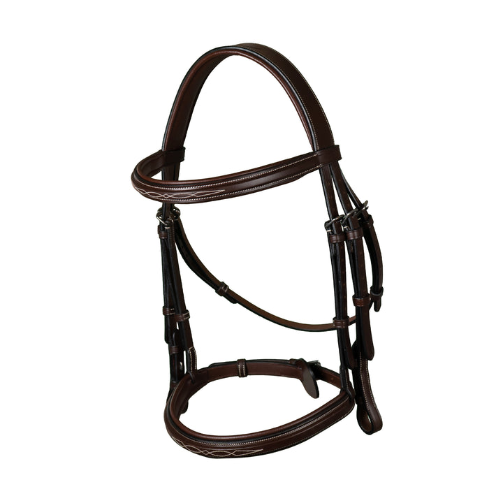 Dy'on Cavesson Noseband Bridle, Brown, US Collection