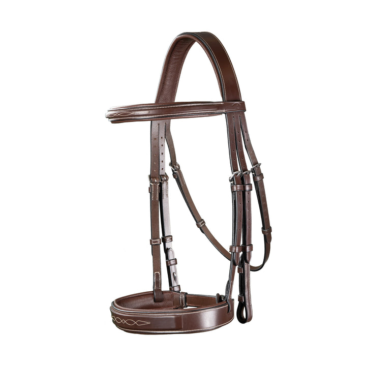 Dy'on Wide Noseband Hunter Bridle, Brown, US Collection