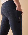VALA Ladies Active Everyday Full Grip Riding Leggings, Navy