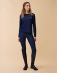 VALA Ladies Active Everyday Full Grip Riding Leggings, Navy