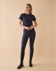 VALA Ladies Sculpt & Smooth Full Grip Riding Breeches, Navy